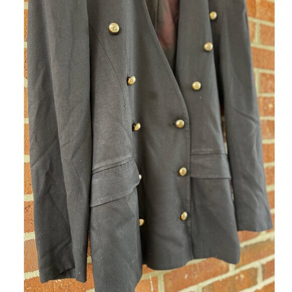 Vintage Express Double-Breasted Blazer XS Black - Picture 4 of 8